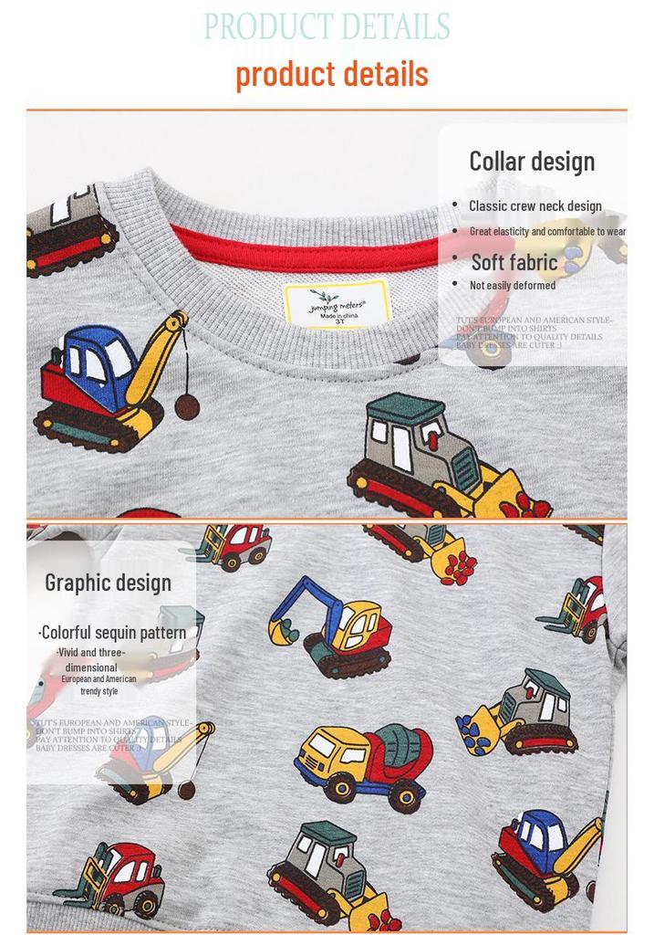 Autumn New Arrival Boys' Cartoon Hoodie - European & American Style