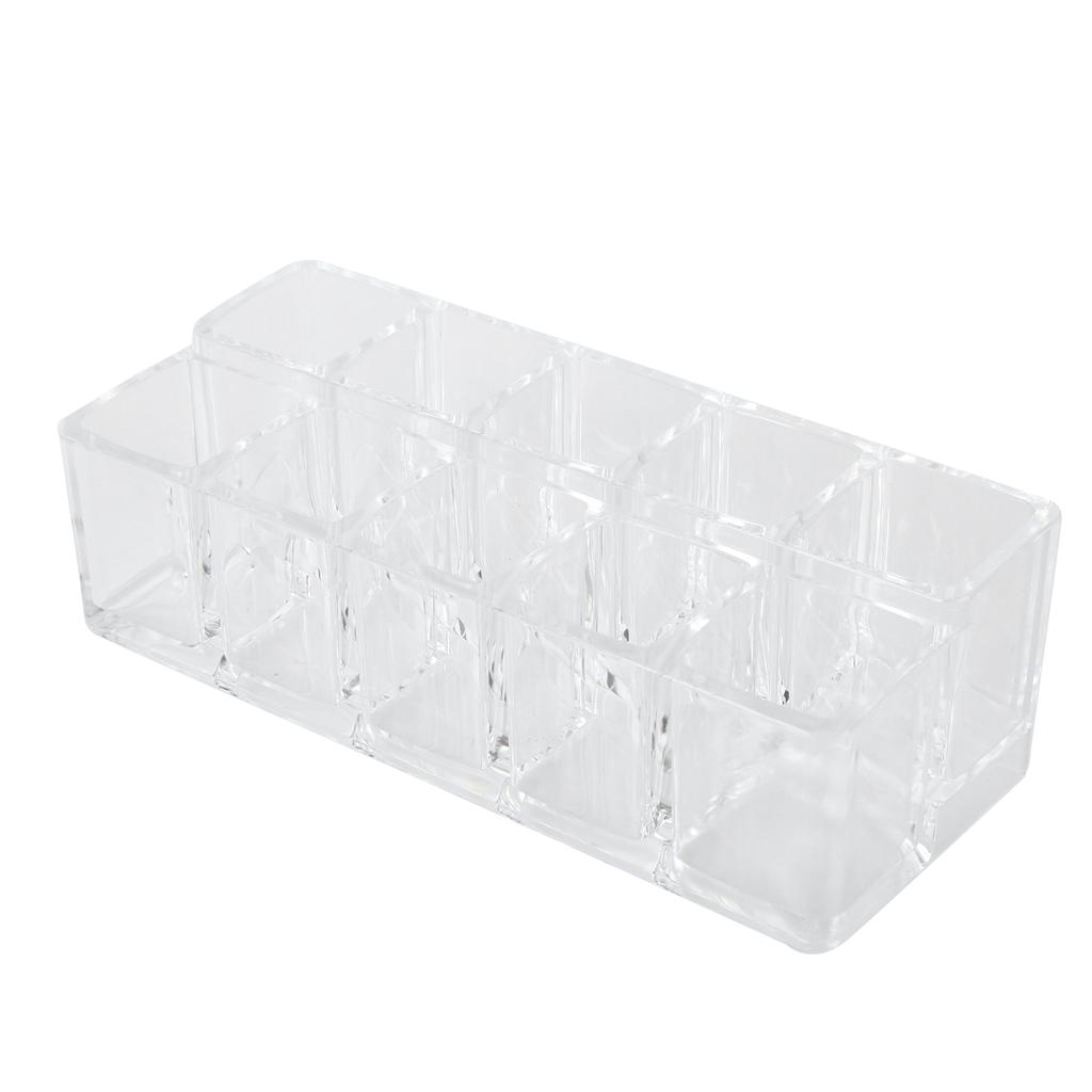 10 Grid Transparent Lipstick Holder Organizer Acrylic Cosmetics Display Rack Stand