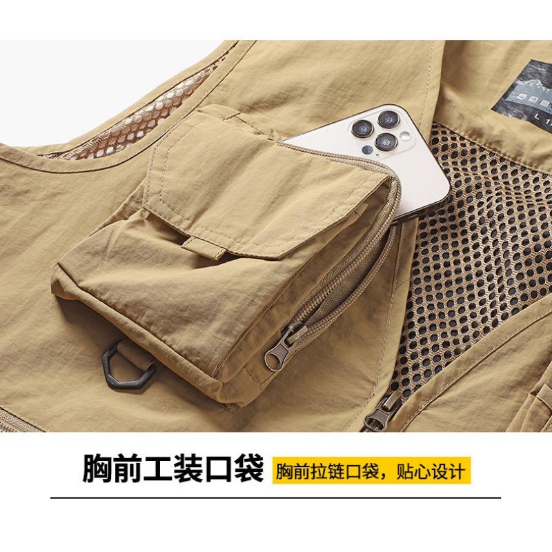 Men S Outdoor Multi Pocket Fishing Photography Casual Vest