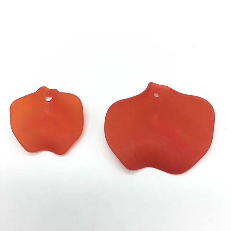 Frosted Lotus Leaf Thin Slices 24-36mm, Colored Hanging Holes for DIY Jewelry & Flower Weaving.