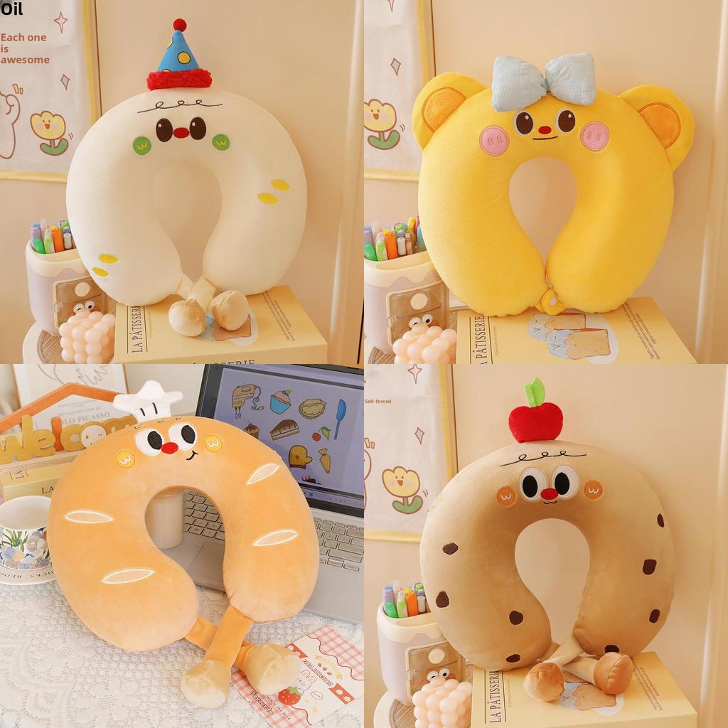 Cartoon Memory Foam Ushaped Neck Pillow For Office Rest And Travel Comfort