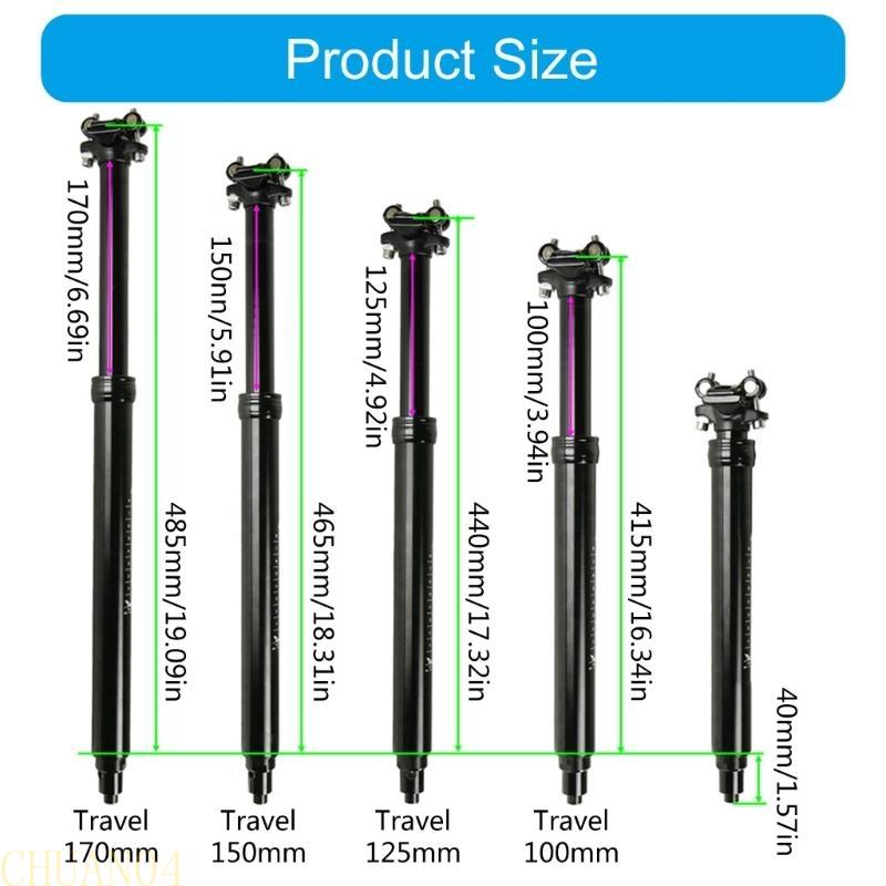 A1A2 Bicycles Dropper Seatpost Hydraulic Adult Telescopic Seatpost Bicycles Suspension Seatpost Shock Absorbers 31.6mm