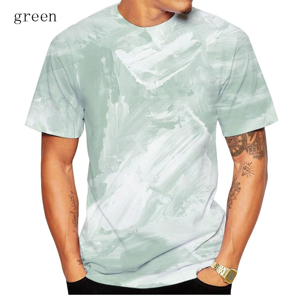 

Мужская футболка с короткими рукавами, принт в технике тай-дай 3DT, круглый вырез, летний топ 6XL