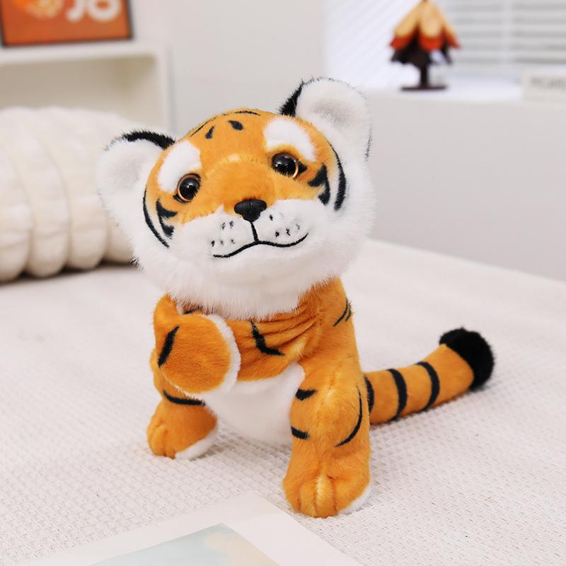 Tiger Lion Leopard Bracelet Snap Ring Doll Simulated Forest Animals Interactive Toy Wrist Band Home Decor Gift Curtain Storage