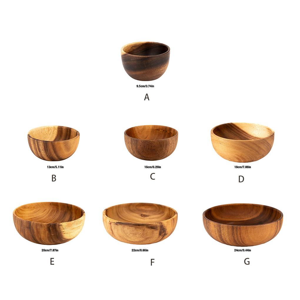 Round Salad Bowl - Wide Range Of Uses - Durable And Reliable Wooden Bowls Bowl Bowls Round Bowl