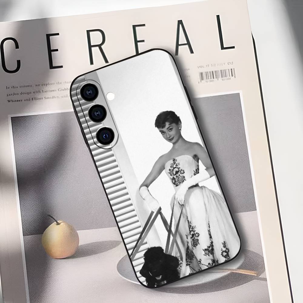 Actress A-Audrey Hepburn Phone Case Silicone Soft For Samsung Galaxy A73,A72,A71,A70,A53,A52,A51
