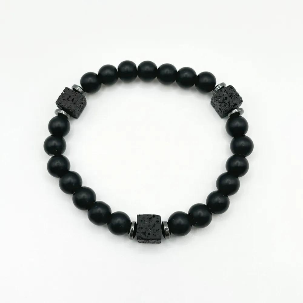 

Браслет из натурального камня чёрный