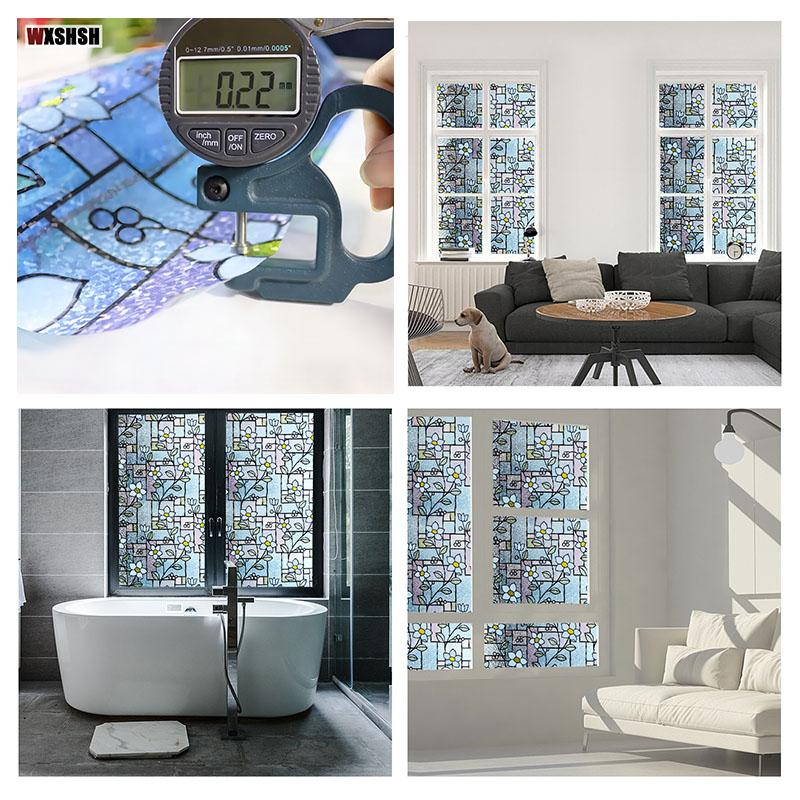 Folie pentru geam Magnolia Aderență statică Control căldură Protecție intimitate Drop-Shipping Reutilizabilă Removabilă Folie de sticlă Decor casă