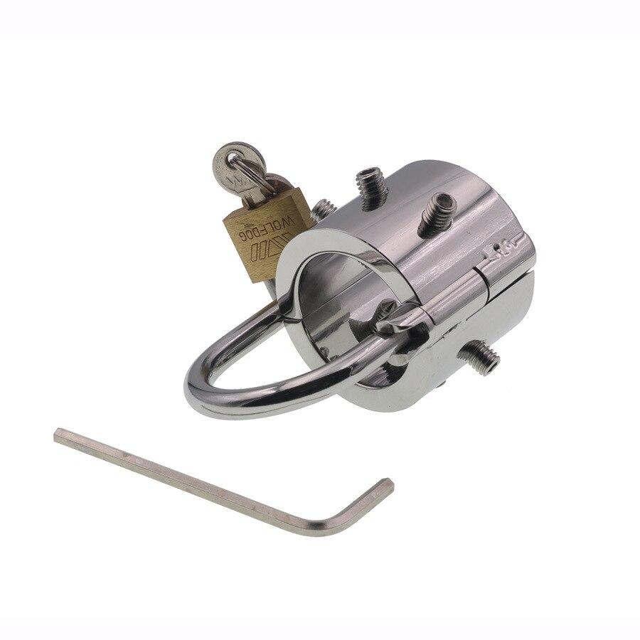 Stainless Steel Scrotum Pendant Stretching Exercise Testicles Alternative Training   Sex Toy Chastity Cage Penis Sleeve BDSM