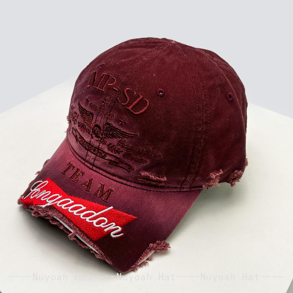 Und Damen Broken Style Bestickte Buchstaben Drucke Baseballkappen Sonnenschutz Hip-Hop All-Match Personalisierte Schirmmützen Street Style Trendy Ins
