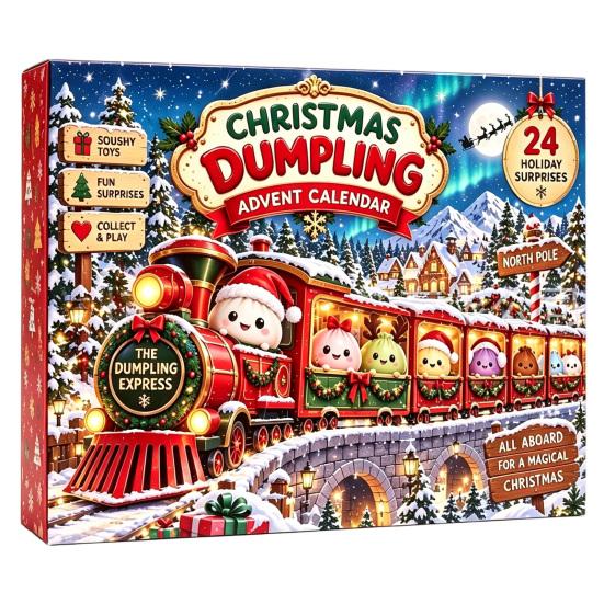Christmas Countdown Set 2026 Squeeze Toy Advent Calendar, 24-Day Dumpling Bun Fidget Silicone Toys Box, Soft TPR Stress Relief Sensory Gift