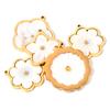 4Pcs Shell Conch Flower Stainless Steel Charms Gold Plated Pendant Accessories for DIY Women's Jewelry Earrings Accessories