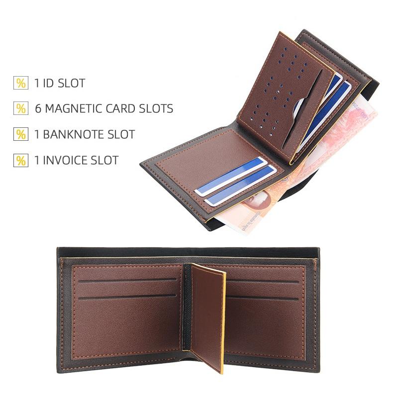 Baellerry Männer Kurze Brieftasche Vintage Leder Karte Halter Mode Geldbörse Business