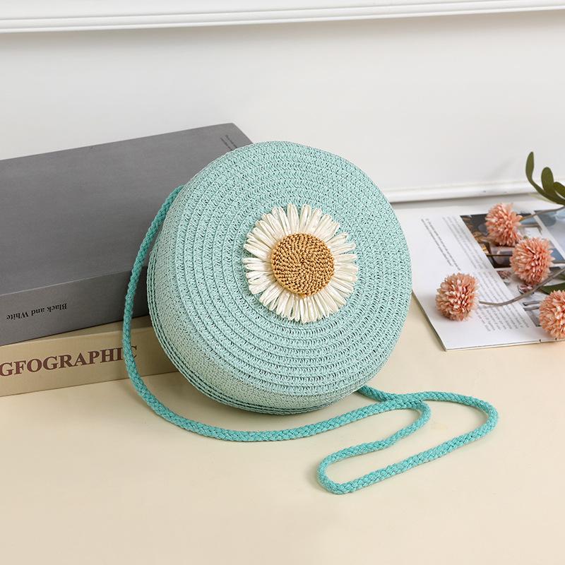 Rustic Raffia Straw Bag Woven Phone Bag Crossbody Female,Beach Straw Small Bag Holiday Style