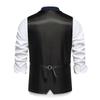 Herren Retro Tweed Stoff Jacquard Anzugweste Reverstaschen Ärmellos Einreihig Weste Slim Fit Casual Business Jacke
