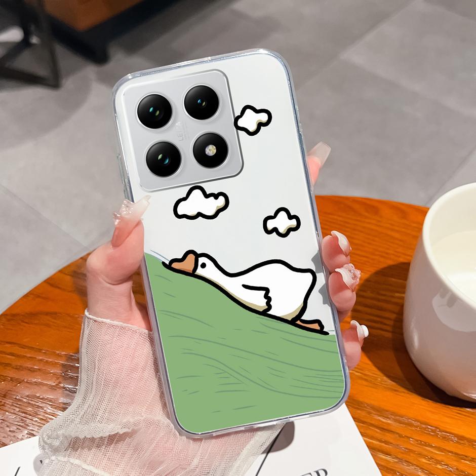Case For Xiaomi 15T 15T Pro Adorable Astronaut Cat Anti-Fingerprint Fashion Transparent Housing For xiaomi15t 15tpro Protector