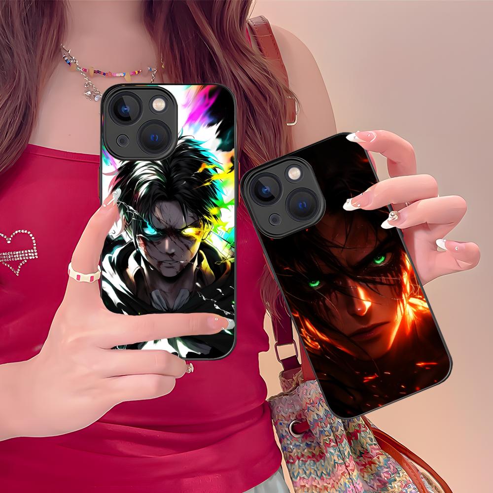 AOT Eren Mobile Cell Phone Case for iPhone 16 15 14 13 12 11 X XR XS 8 7 Pro Max Plus Mini Colour Printing Silicone Luxury Cover