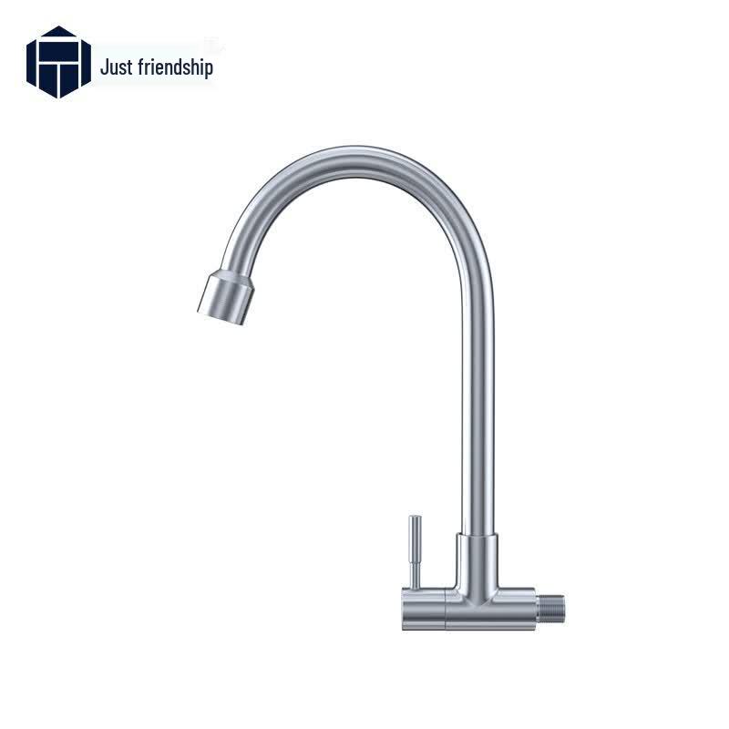 Zheng Qiyi 304 Stainless Steel Single Cold Wall-Mounted Sink Faucet