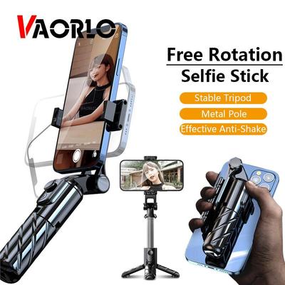 VAORLO Portable Mini Selfie Stick Live Tripod Metal Telescopic Anti-Shake and Anti-slip Holder Stand For Live Selfie With Remote Control