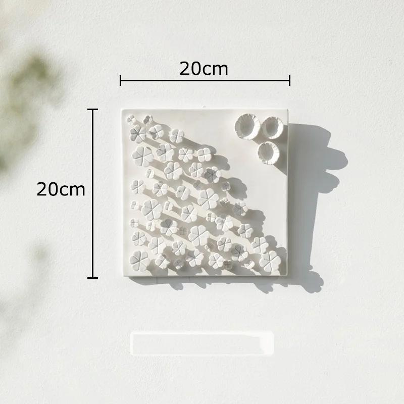 Blooming White Flower Wall Hanging Paintings Living Room Decoration Background Display Wall Mounted Floral Petals Ornaments