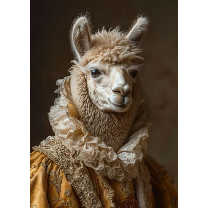 Victorian Style Animal Portraits Wolf Brown Bear Fox Flamingos Retro Poster Canvas Paintings Wall Art Pictures Home Decor