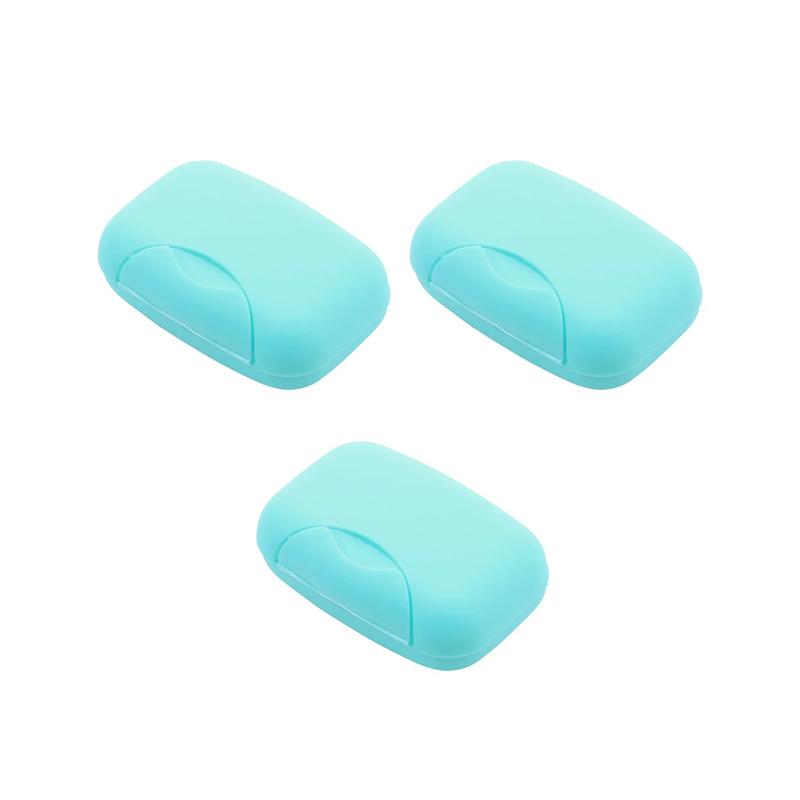 S/L Sizes Portable Travel Soap Box Bathroom Home Plastic Soap Holder Soap-Boxes with Cover Candy Color BXFZH02