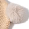 3-12Y Autumn and Winter Double-ball Pullover Cap, Children's Double-ball Ear-protecting One-piece Cap, Solid-color Cute Woolen