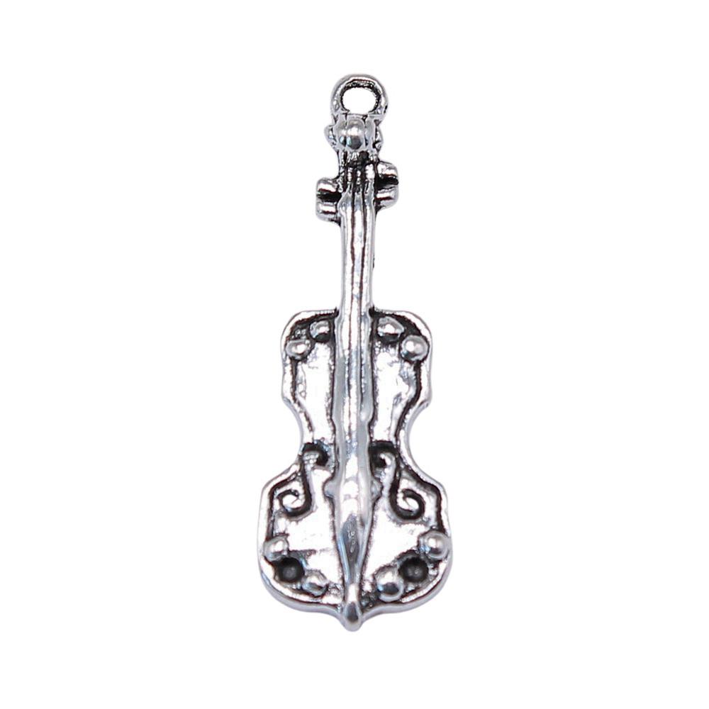 Musical Charms Multi Color Alloy Guitar Pendants For Music Themed Jewelry Making