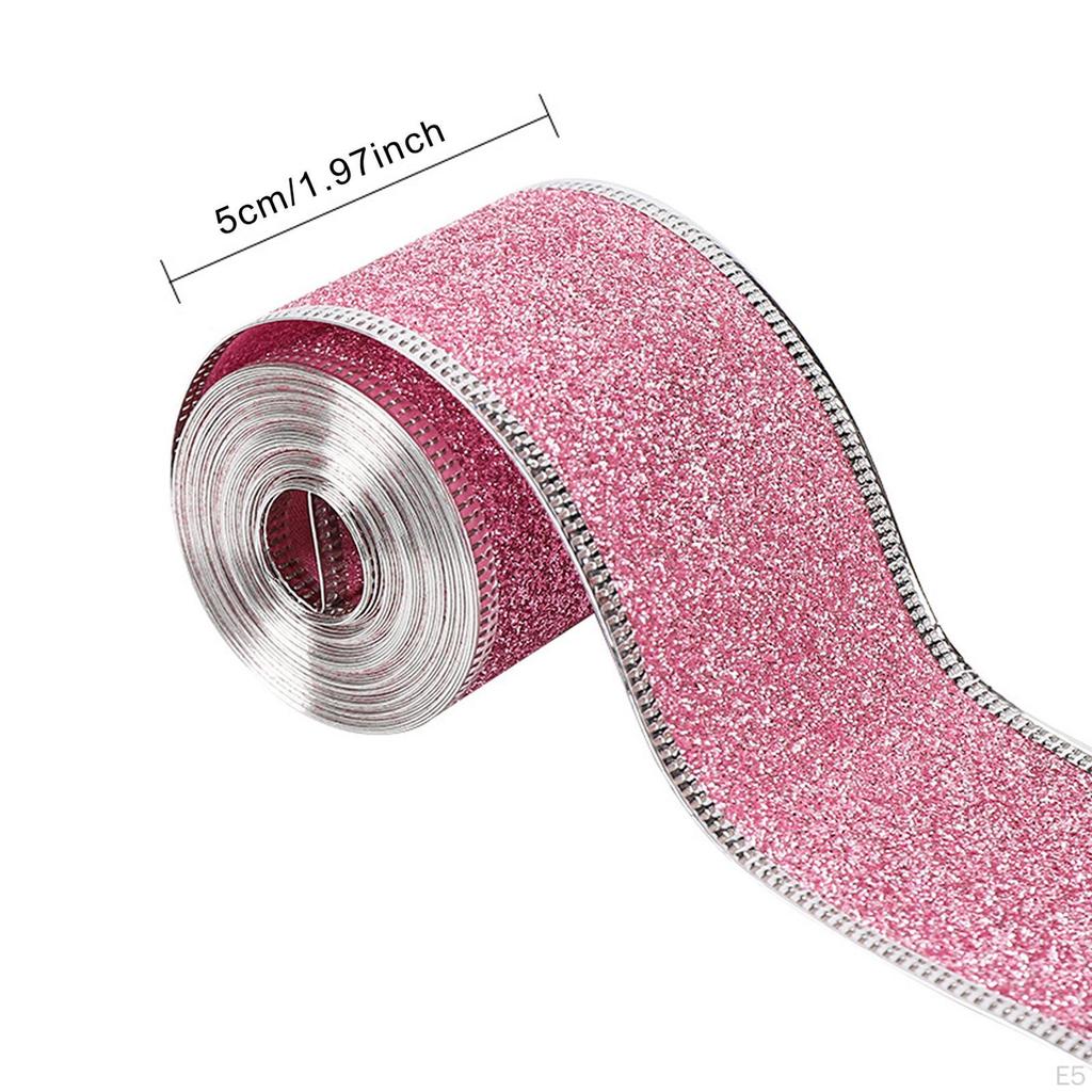 Cinta Navideña de 2 Pulgadas X 90 Yardas Elegante Multifuncional Flexible para Accesorios de Boda Cumpleaños