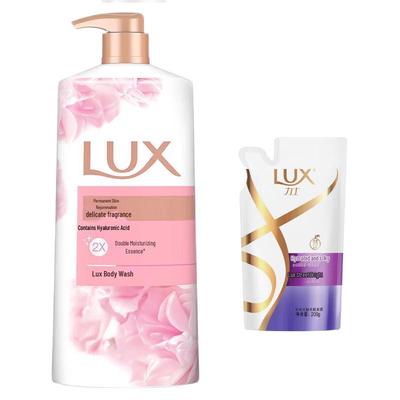 Lux Moisturizing Body Wash & Shampoo Set