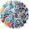 50/100 Galaxy Astronaut Stickers, Fantasy Fun Stickers Helmet Car Cartoon Space Planet Stickers