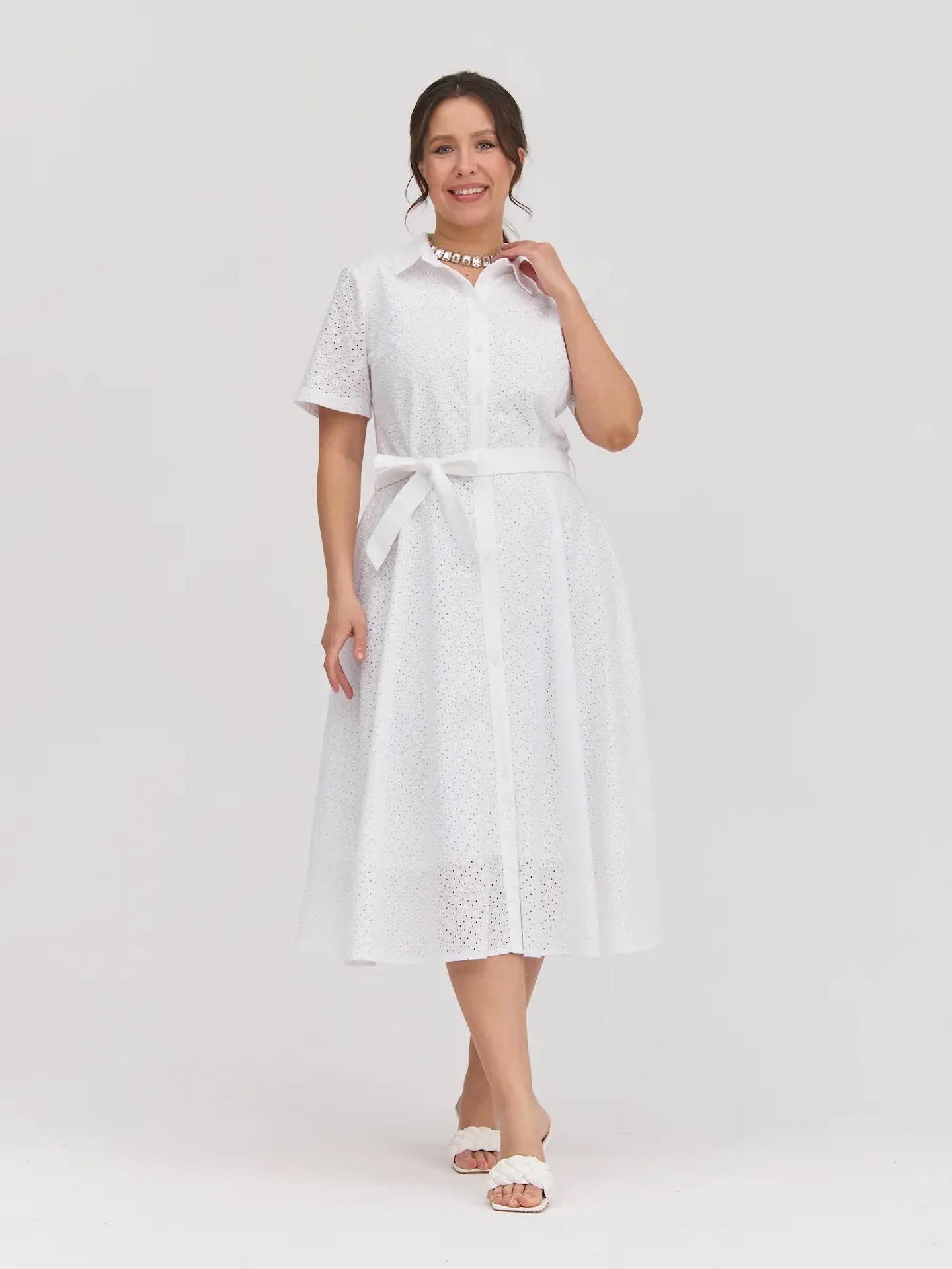 

Elegant Women s Jacquard Shirt Dress for Casual and Work Wear S