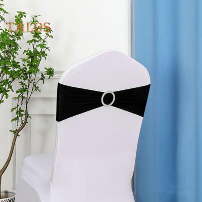 10 Pcs Chair Back Covers Solid Color with Round Buckle Elastic Reusable Seat Belt for Parties Weddings Celebrations Banquet Chairs Hotel Dining Chair