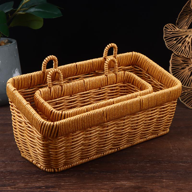 Imitation Rattan Gewebt Ingwer Und Knoblauch Ei Wand Hängen Lagerung Korb Badezimmer Wand Hängen Korb