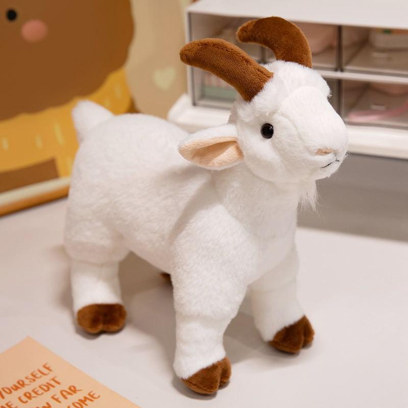 

Simulation Goat Doll Plush Toy Little Sheep Doll Aries Decorative Ornaments Holiday Gift Rag Doll 30cm
