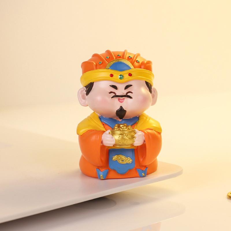 

Mythology Wealth God Resin Car Decor Feng Shui Gift For Prosperity And Good Fortune Style A
