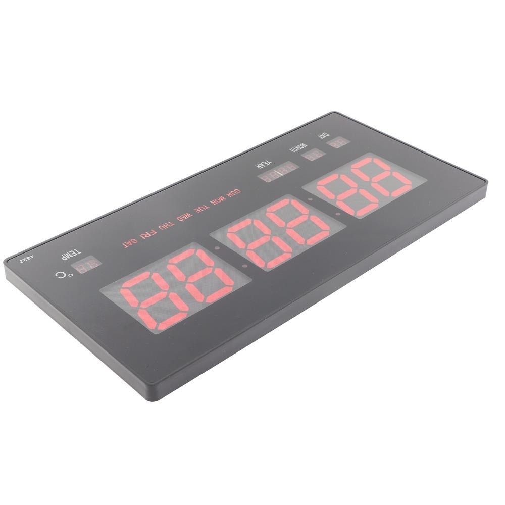 Black Digital Wall Clock LED Screen Perpetual Calendar Clock High Quality LED Wall Clock Home Use