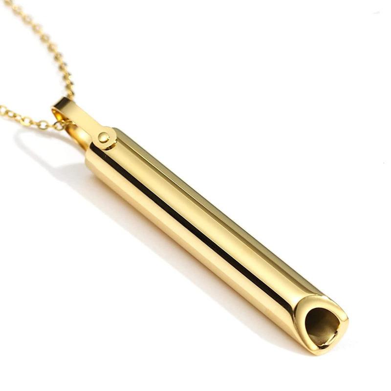 Simple Mindfulness Yoga Breath Whistle Ladies Necklace Decompression Jewelry