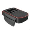 Car Armrest Riser Pad, Geometric Stitching, Multifunction Storage, Beverage Holder Organizer