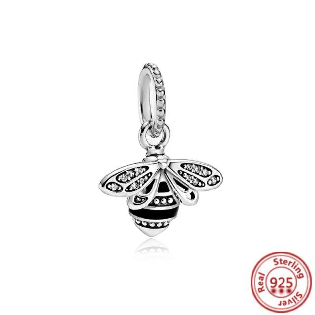 925 Silver Love Collection Beaded Pendant Charm Accessory Bracelet Women 'S Diy Jewelry