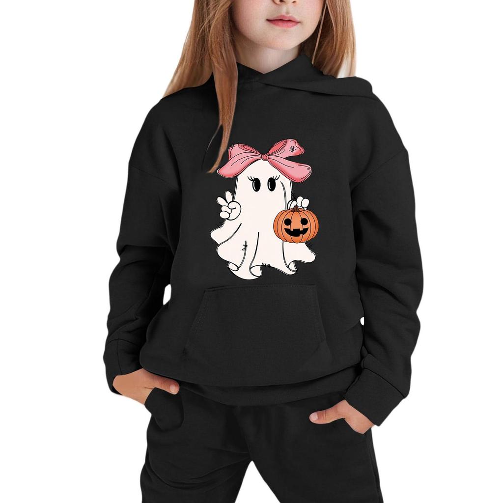 Children's Hoodie with Halloween Print for Casual Wear