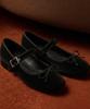 Differshoe Belline Квадратный Бант Мэри Джейн 5см [Черный]