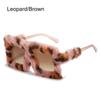 UV400 Ladies Shades Square Frame Soft Fur Ladies Sexy Shades Plush Sunglasses Punk Sun Glasses