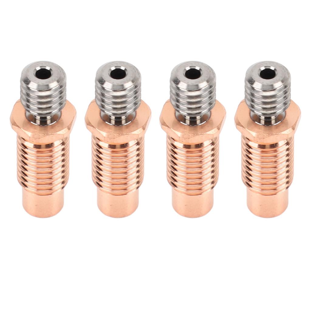 4pcs 3D Printer All Metal Heatbreak Professional Copper Alloy Extruder Throat Tube Replacement for
