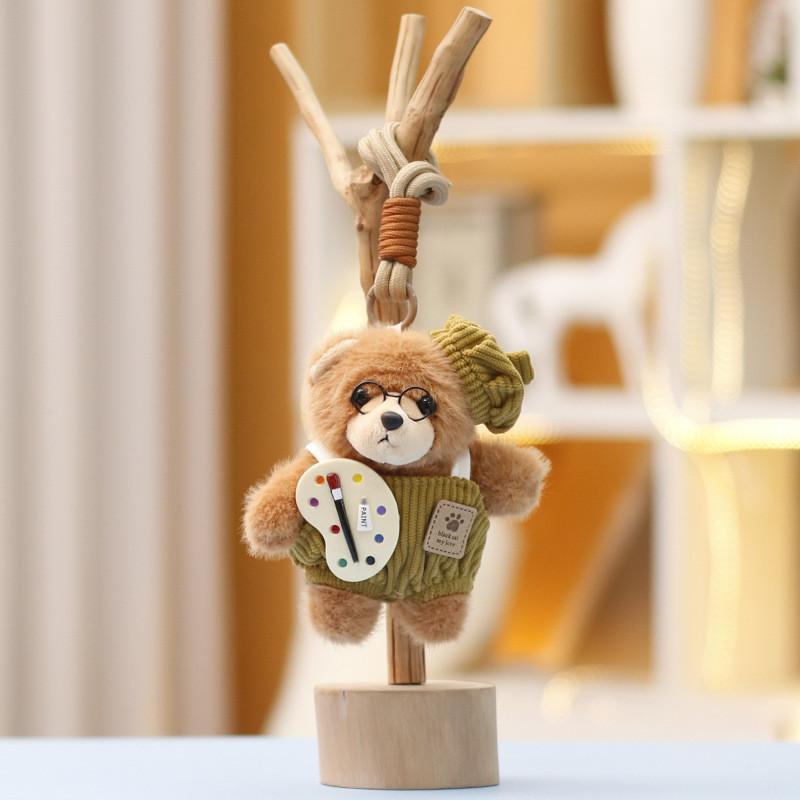 Creative Plush Toy Artist Bear Cute Doll Bag Pendant Gift For Girls
