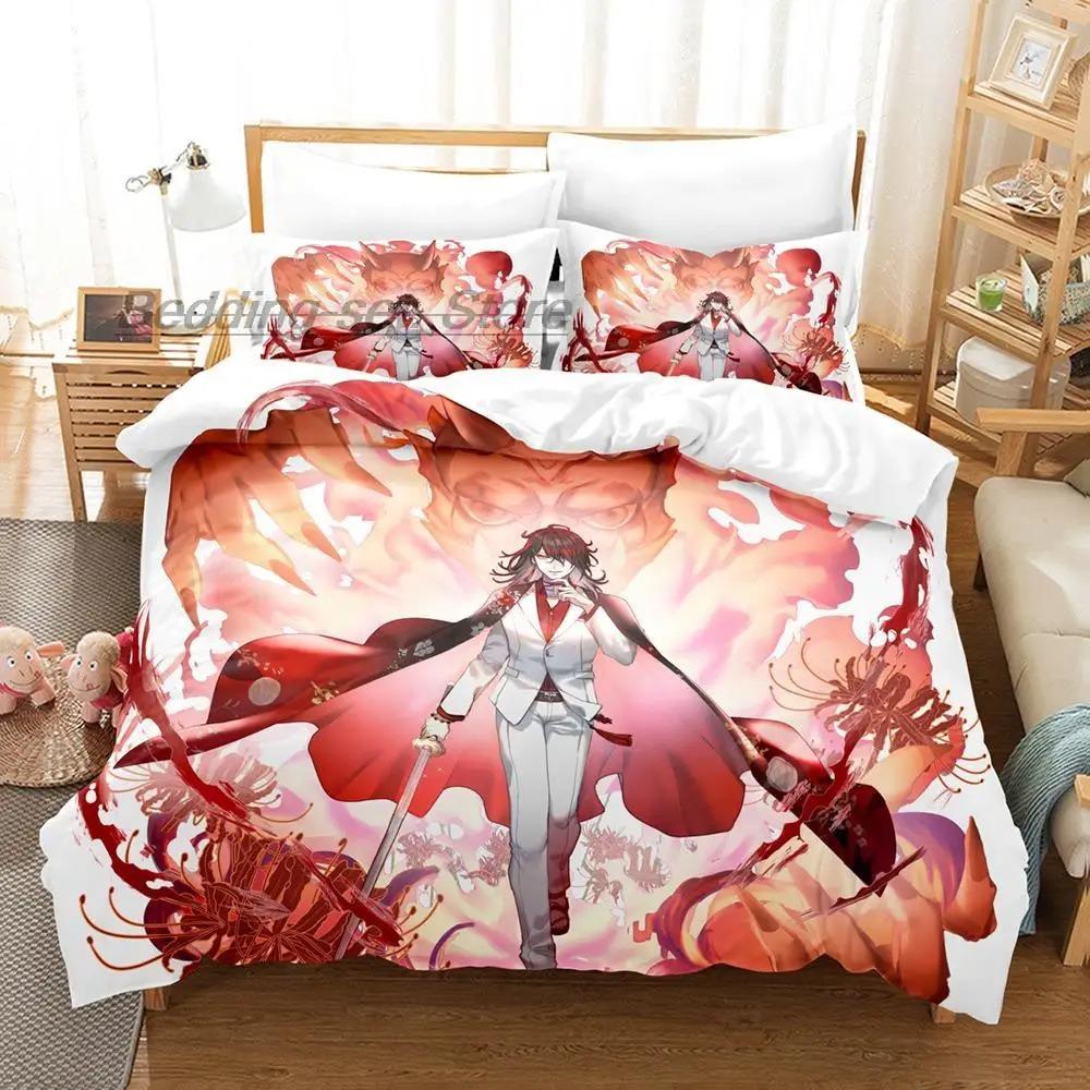 Comfortable Anime Print Bedding Set With Duvet Cover And Pillowcases Single Twin Full Queen King Sizes For All Ages