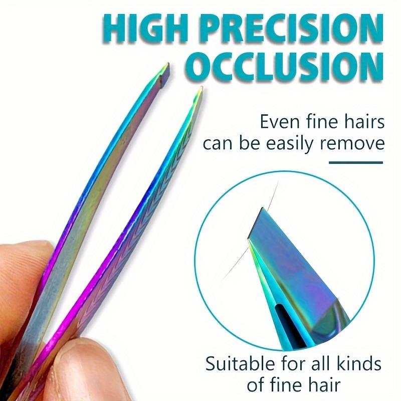Xiaomi Stainless Steel Beard Tweezers Trimmer Gradient Color Light Beige & Hair Removal Tool for Face Makeup, Eyebrows Eyelashes Clip