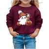 Boys Girls Child Fashion Daily Versatile Casual Crewneck Sweatshirts Daily Long Sleeve Patchwork Top Sweatshirts