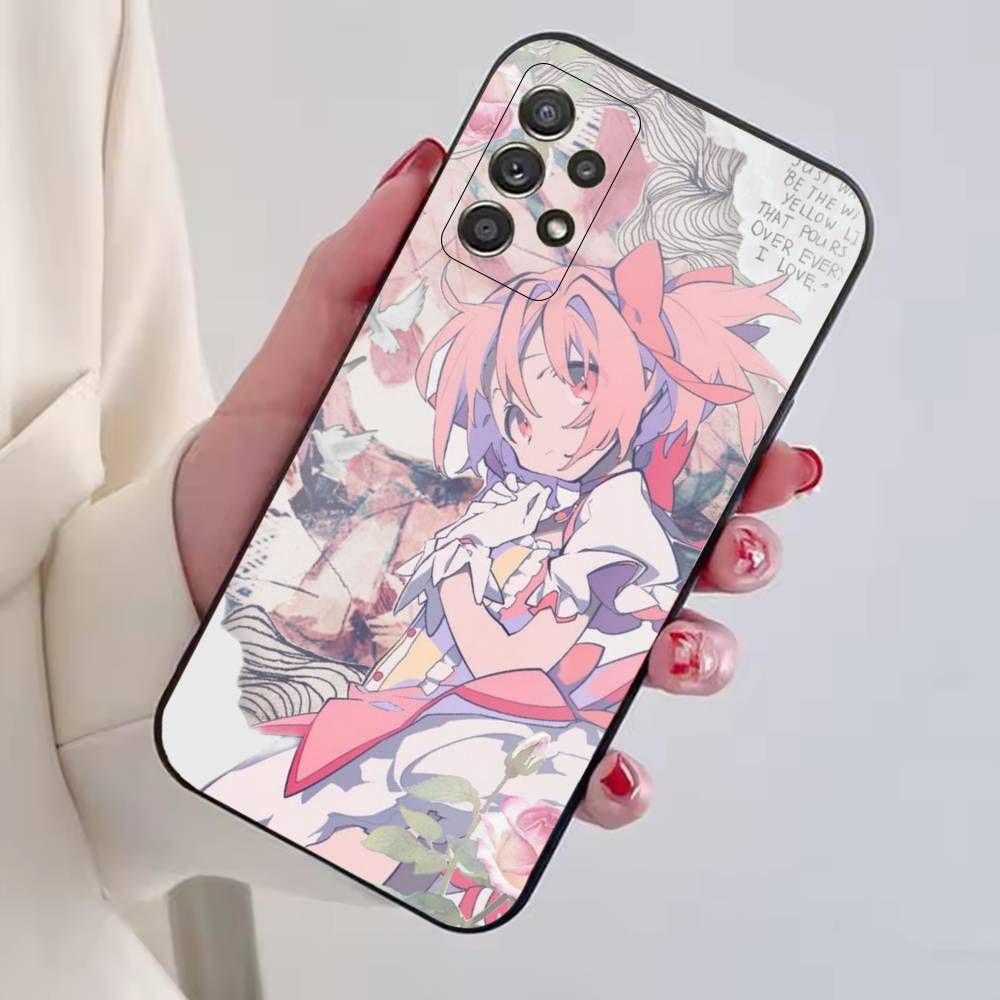 Anime Kaname Madoka Akemi Homura Phone Case Black Silicone Soft For Samsung S25,S24,S21,S22,S23,S30,Ultra,S20,Plus,Fe,Lite