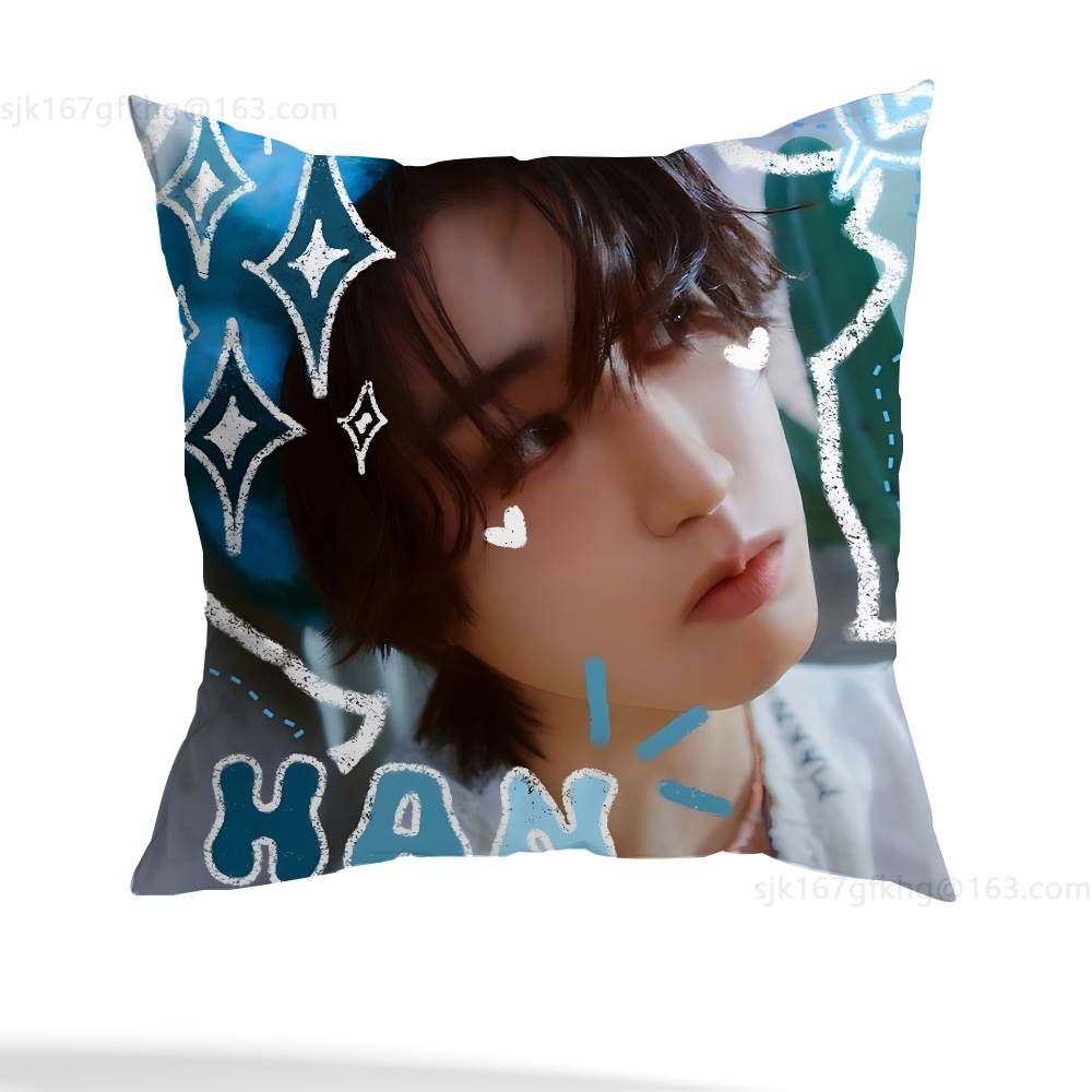 Pop Idol H-Han Ji-sung pillowcase casual style decoration, suitable for home decoration (excluding pillow core)